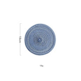 6pcs Round Woven Anti Slip Placemats Or Coasters