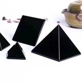 Natural Black Tourmaline Crystal  Pyramid Healing Stone