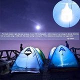 Portable LED Rechargeable Emergency Light. Lantern comes with a hook for camping or patio lighting.