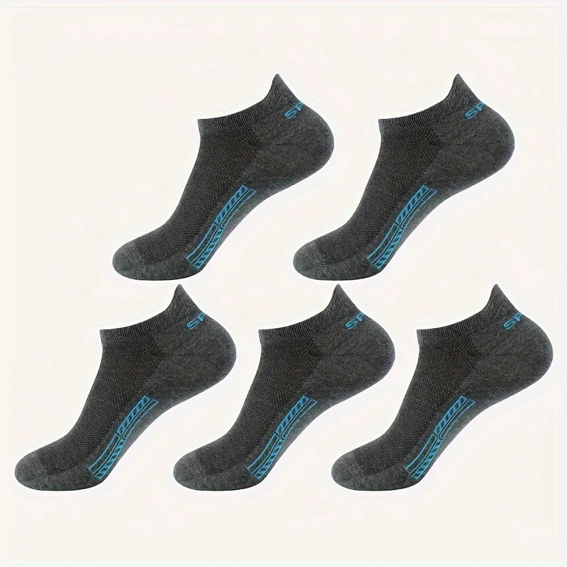 5/10 Pairs Men Or Women's Cotton Mesh Ankle Sports Socks