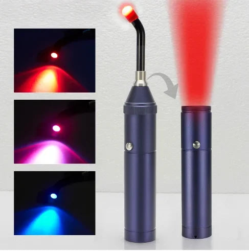 Red Blue LED Physiotherapy Light For treatment of Lip Nose Ears Body Muscle And Canker Sores