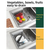 Stainless Steel Kitchen Sink Adjustable Drain Rack.