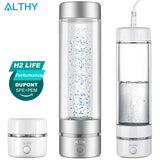 ALTHY H2Life Performance Molecular Hydrogen Water Generator Bottle DuPont SPE+PEM Dual Chamber lonizer + H2 Inhalation Device