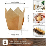 100pcs Oilproof Tulip Muffin Cupcake Liners