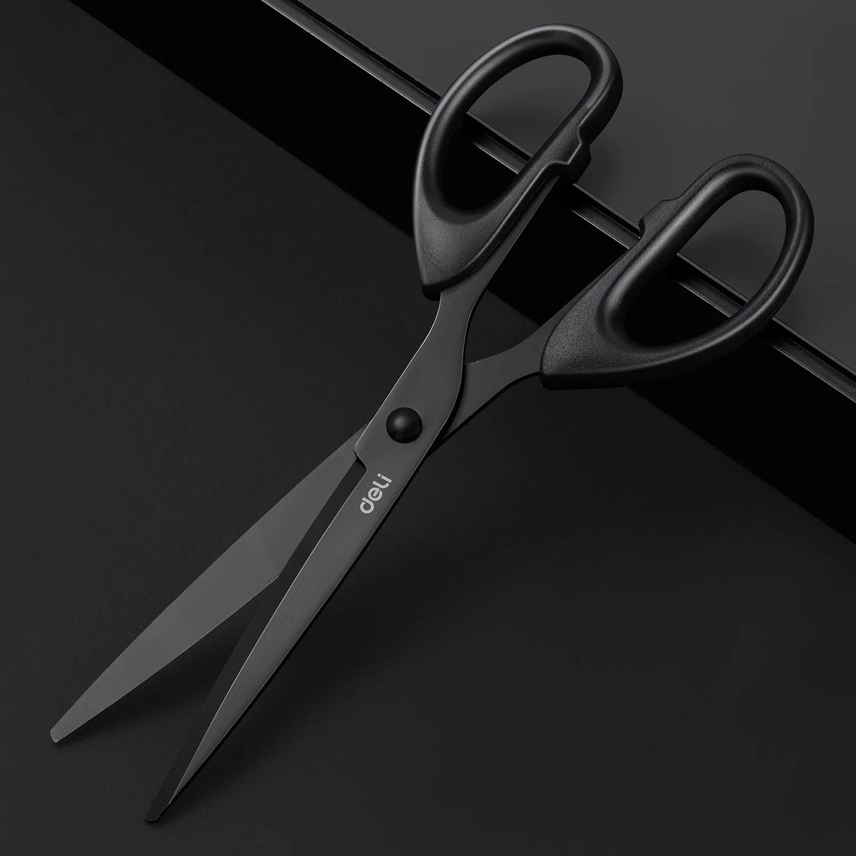 DELI Stainless Steel180mm Heavy Duty Scissors With Black Blade