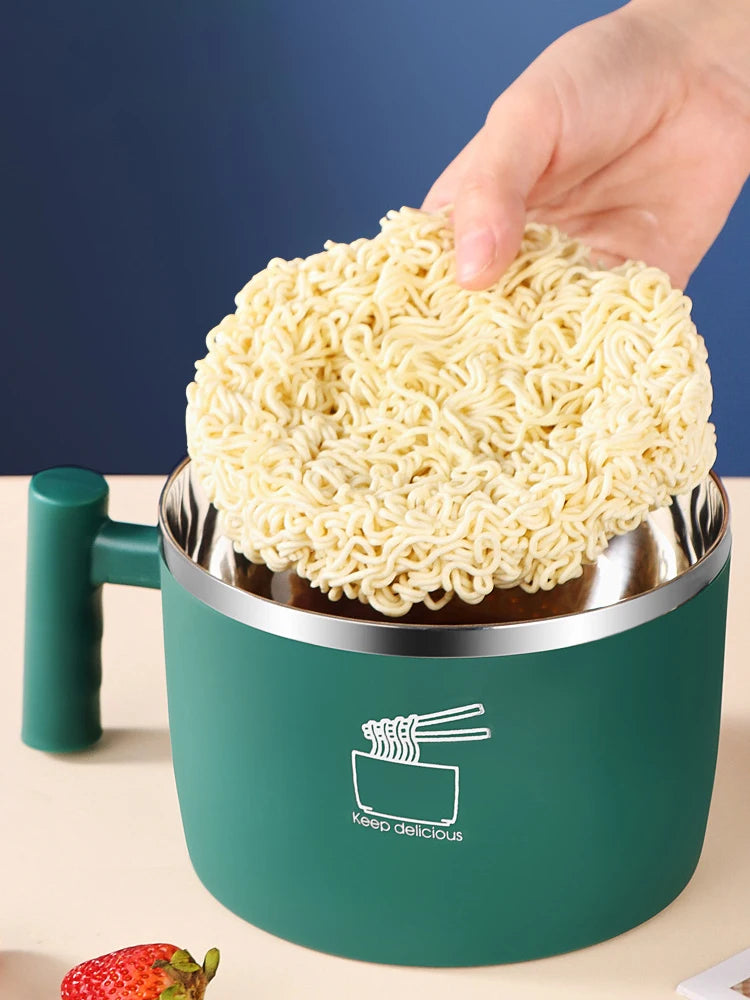 Stainless Steel Bowl With Lid For Instant Noodles