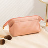 Travel Organizer Leather Bag With Storage Pouch.