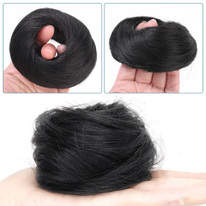 Seamless Synthetic Hair Ring Bun