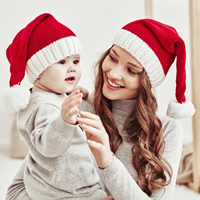 Parent-Child Winter Warm Christmas Hat.