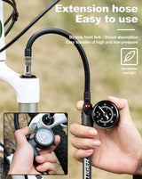 X-TIGER 25cm Portable High-pressure 300psi Bike Air Pump with Gauge
