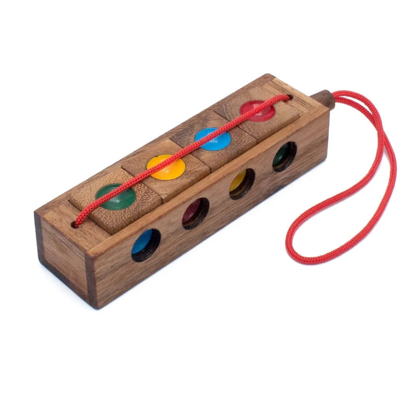 Wood Color Brain Teaser Cubes For Adults and Children