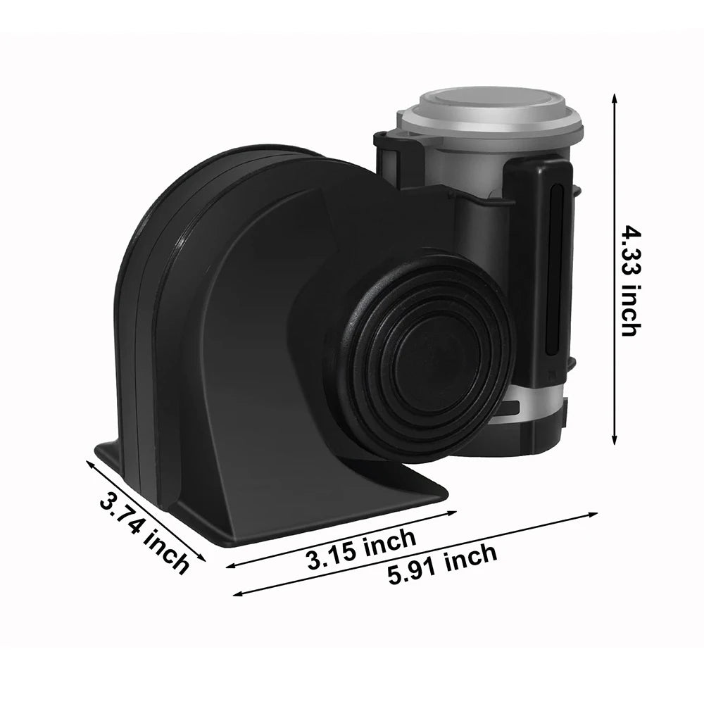 FARBIN Snail Air Horn With Compressor Relay Harness 12V 150db  For Trucks, Cars Or Motorcyles
