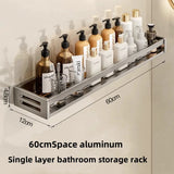 Aluminum Bathroom/Kitchen Shelf For Accessories With Towel Bar
