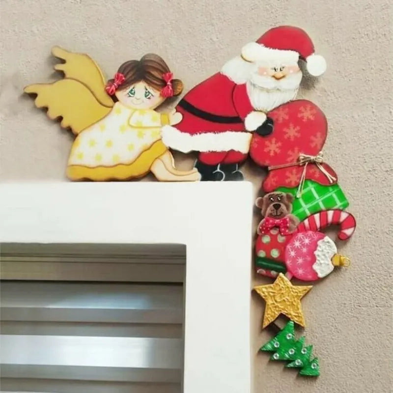 Wooden Christmas Door Frame Decoration.