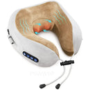 Electric U Shaped Soft Memory Foam, Heated Neck Massage Pillow.