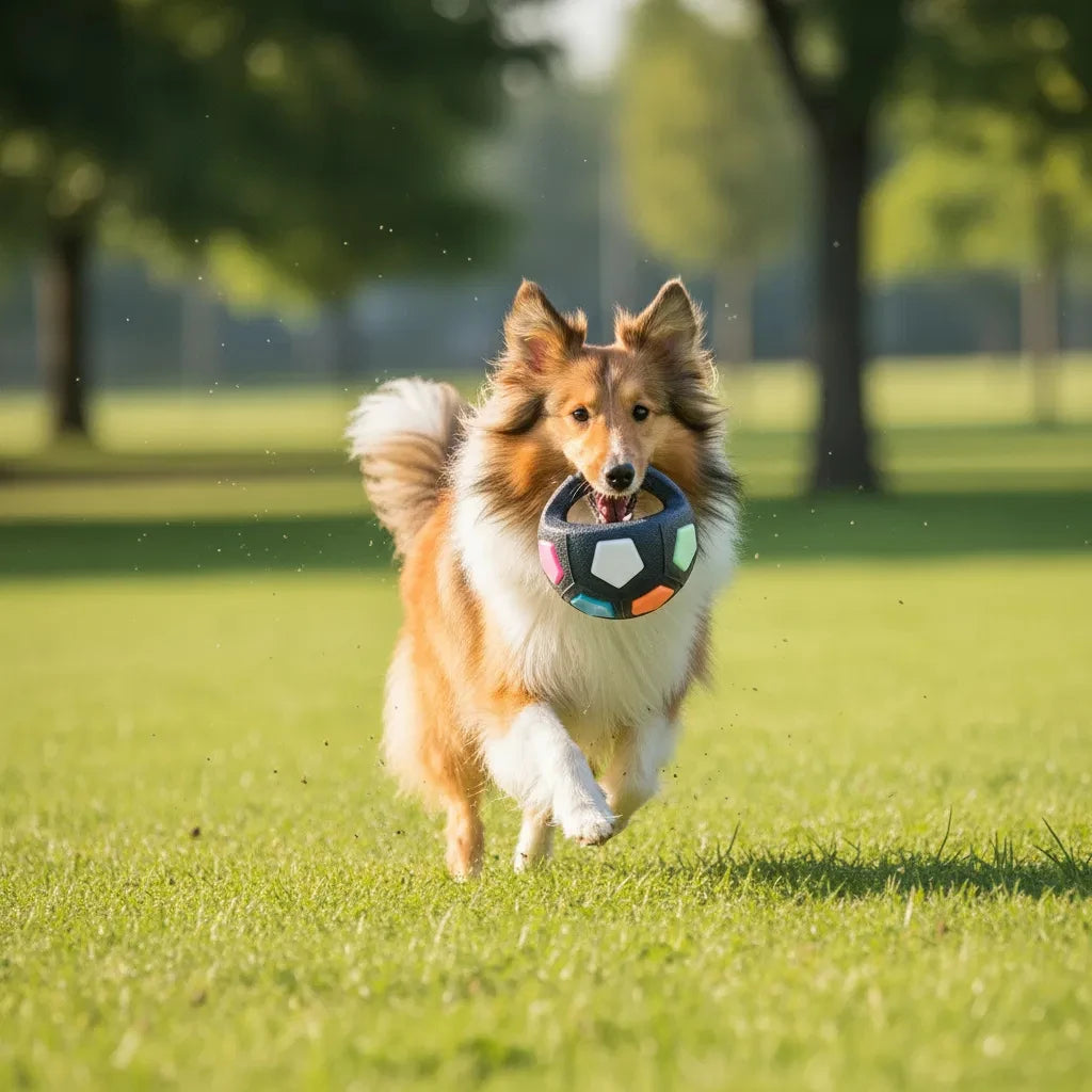 Pet's Soccer Ball With Carrying Handle For Throwing