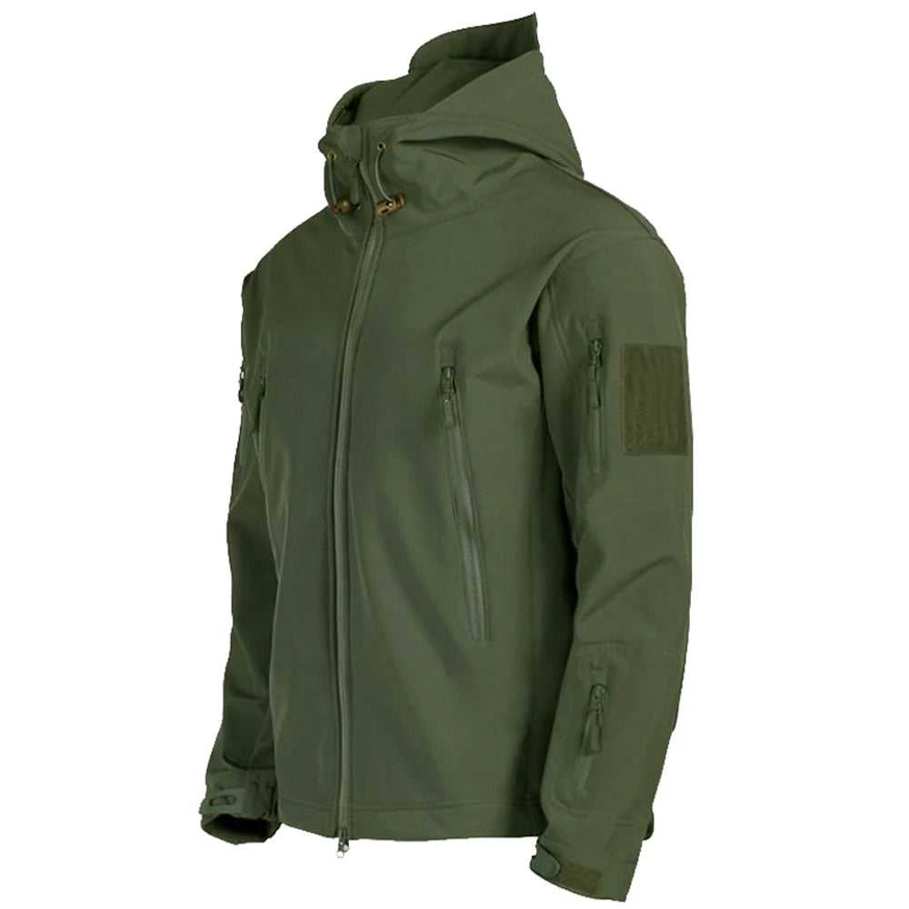 Men's Tactical Windproof/Waterproof Soft Shell Hooded Jacket