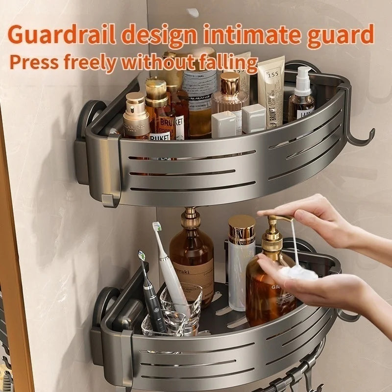 Wall Mounted Triangle/Rectangle Suction Cup Shelf Great For Showers Or Kitchens