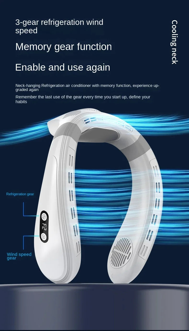 Rechargeable Semiconductor Bladeless Turbo Neck Fan