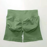 NCLAGEN 4.5" Women's  Low Ribbed Band Scrunch Butt Seamless Impact Shorts
