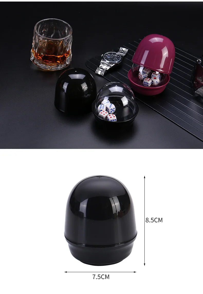 5pc Enclosed Dice Cup