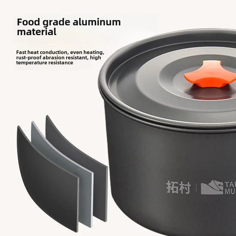 Ultralight Aluminum Camping Cookware With Storage Bag