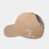 Sporty Ponytail Cap With Snapback
