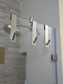 Stainless Steel Glass Door Hanger And Hooks With EVA To Avoid Anti-Scratch and Anti-Skid.