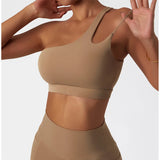 Single Strap, Stretchy Sports Bra With Pads