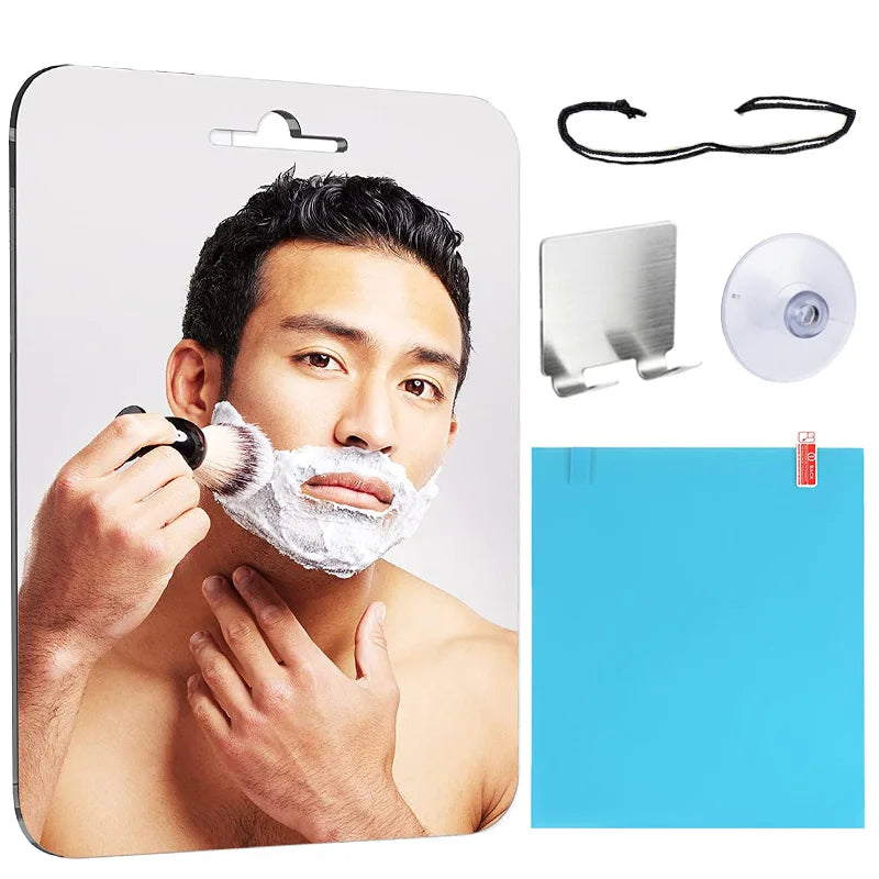 Acrylic Anti Fog Mirror With Suction Cup For Bathroom