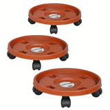 Heavy-Duty Indoor Or Outdoor Flower Pot Tray With Movable Universal Wheels