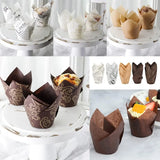 100pcs Oilproof Tulip Muffin Cupcake Liners