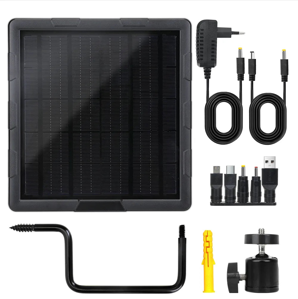 BL6A 5W Solar Panel Kit Built in 6000mAh 6V/12V Rechargeable Solar Charger With 3 In 1 USB Charge