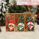 4-12pcs Wooden Christmas Tree Pendants Ornaments