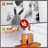 2 in 1 Woodworking Cabinet Door Installation Rebounding Device Drilling Tool