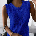Elegant Floral Lace Sleeveless Tops.