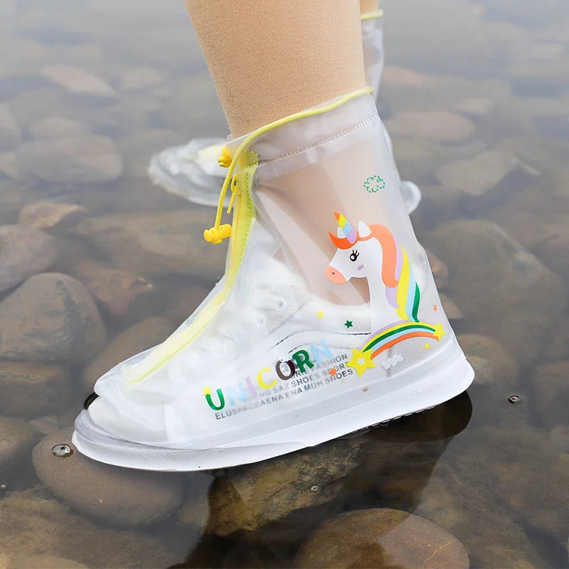 Children's Non-Slip Overshoes Galoshes  With Zipper