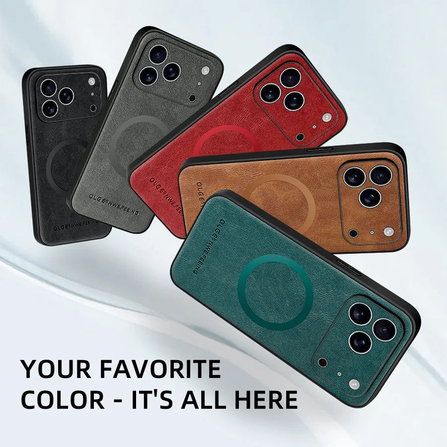 Classic Leather Phone Case For iPhone 16 11 12 13 15 17 Pro Max 16E 14 Plus 17 Air