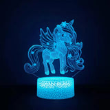 Anime 3D LED Unicorn Nightlight lamp With 16 color remote