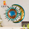 Indoor/Outdoor Metal Moon And Sun Wall Decor.