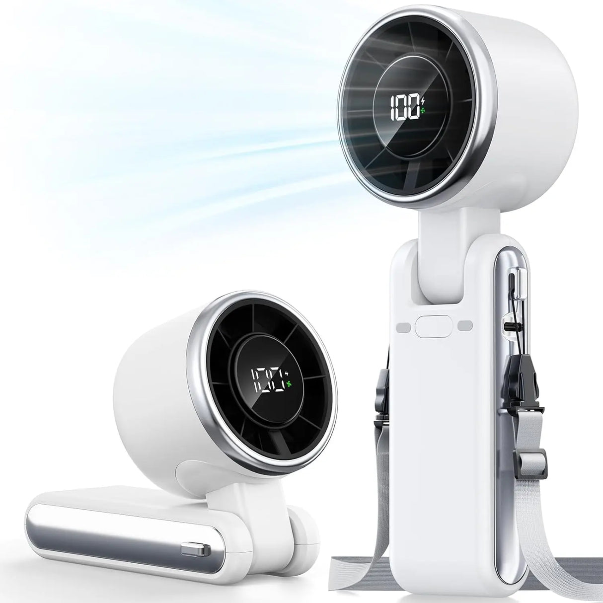 USB Charging Mini Handheld High-speed Digital Display Fan