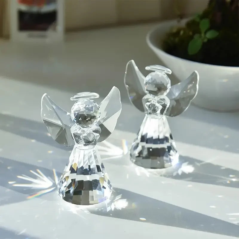 Crystal Christmas Angel Statue