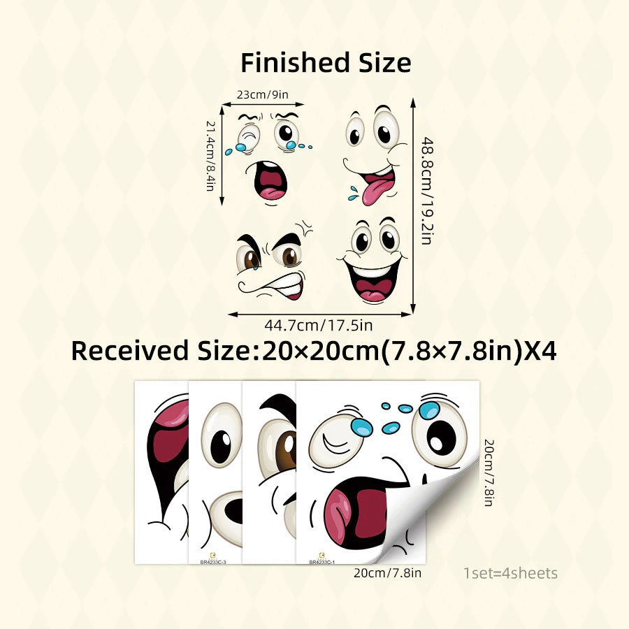 Funny Waterproof Vinyl Removable Trash Can Decals