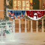 Outdoor Christmas Fan-shaped Flag Banner