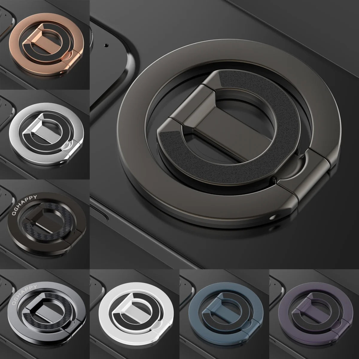 Magnet Grip Ring Holder With Kickstand For iphone 14 15 And 16