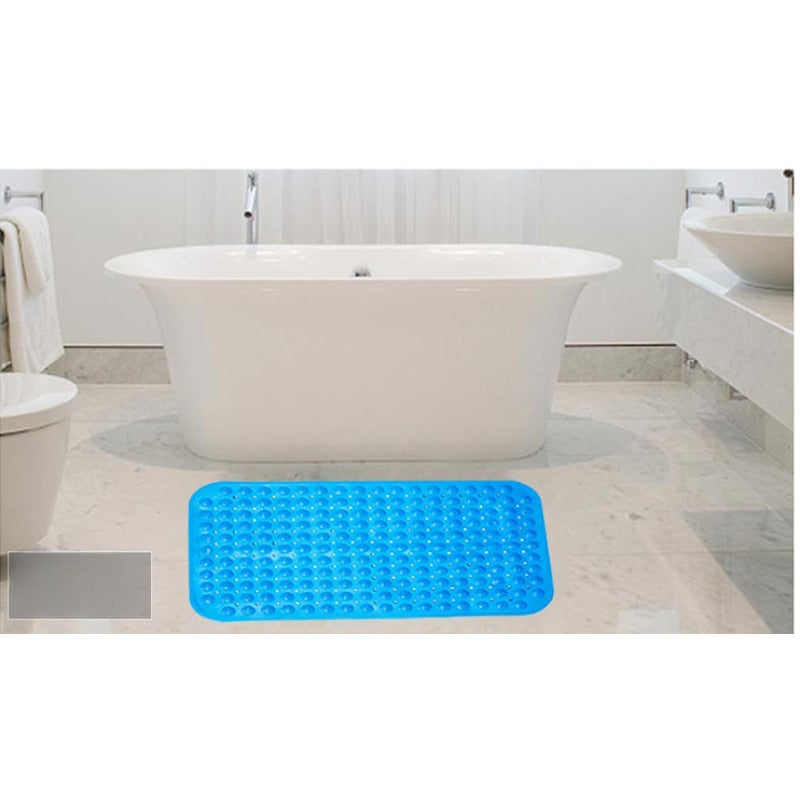 1PC PVC  Rectangle Soft Suction Cup Non-slip Bathtub Mats.