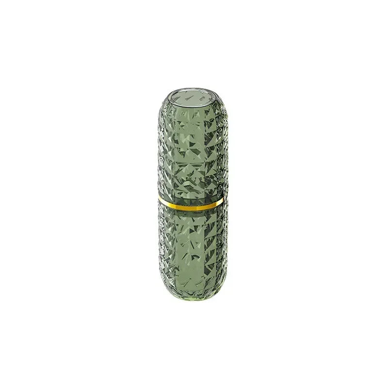 Light Luxury Diamond Pattern Travel Cup Toothpaste And Toothbrush Holder