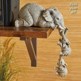 3 Pcs/set Resin Mini Elephant Figurines