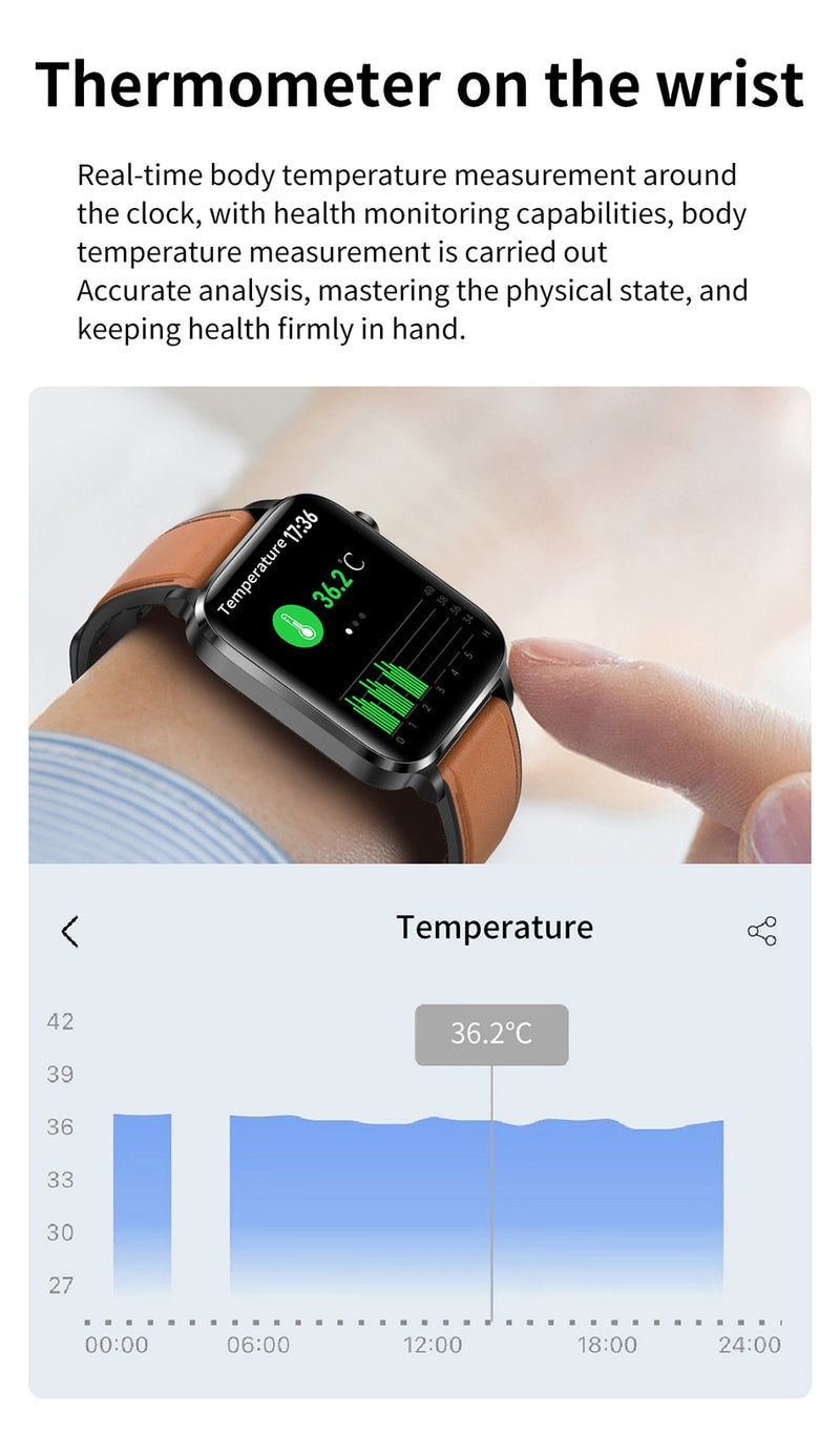 Men's 2023 New Smart Watch. Healthy monitor for your heart rate, hypertension, hyperglycemia. multi sport modes. AND many more purposes.