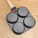 1pc Four-hole Aluminum Non-Stick Omelette/Egg Pan